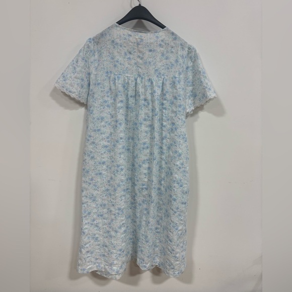 Women's Blue Floral Nightgown - Picture 2 of 4
